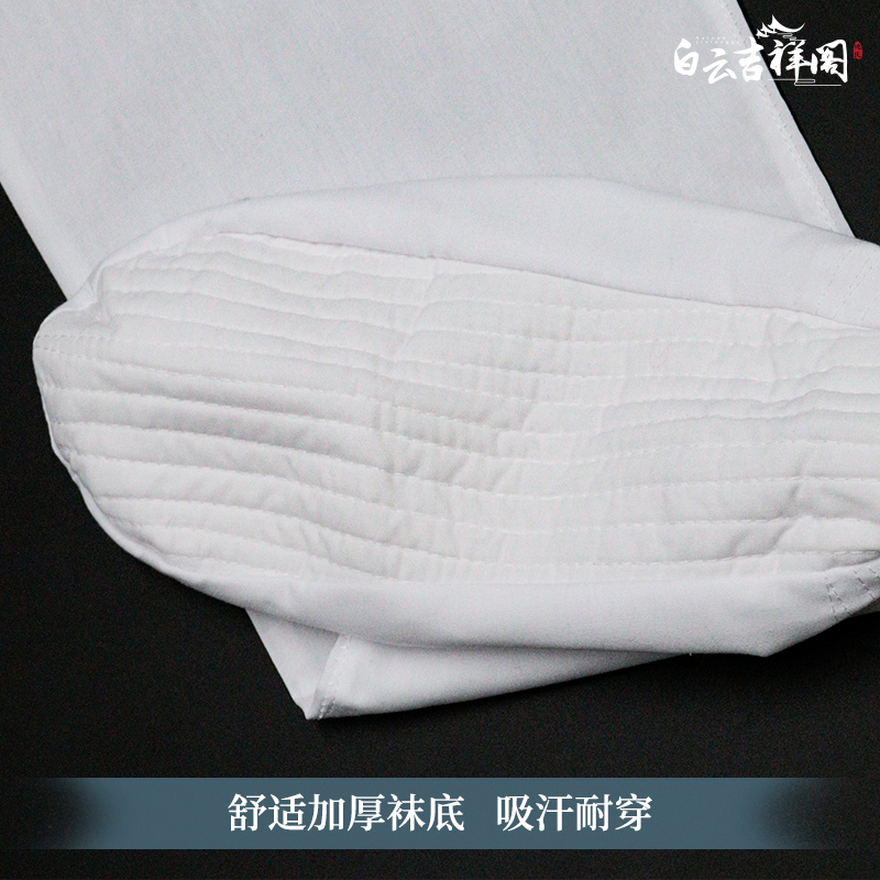 Высококачественные толстошерстные носки Удань с резинкой для ханфу, даосские бинты для ног, носки для практики тайцзи и оперы, дышащие