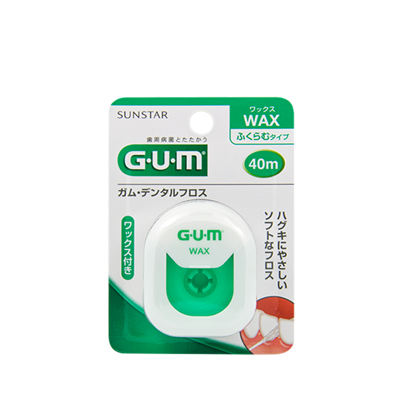 Бесплатная доставка GUM Япония оригинальная импортная расширяющаяся зубная нить с воском 40 м, оригинальная гладкая и портативная