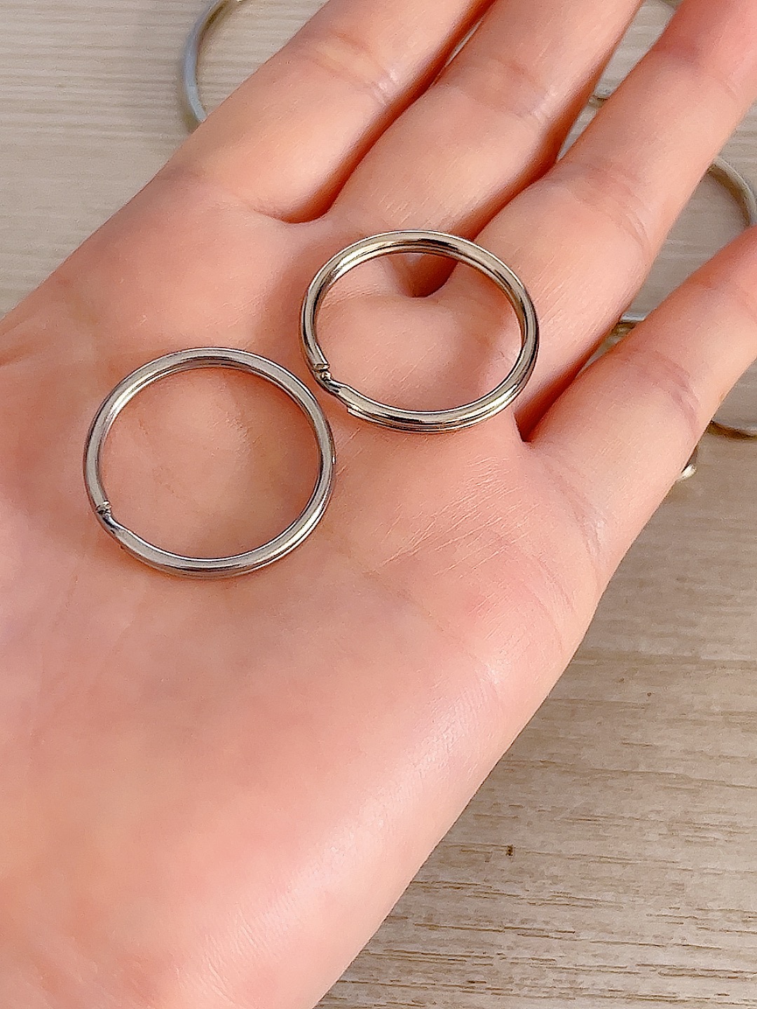 Кольцо для ключей Большое кольцо Некастомизированный шнурок Крепление из нержавеющей стали 304 Кольцо для штор Мужской автомобильный брелок Металл железо