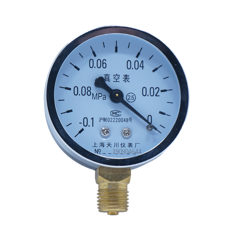 Обычный вакуумметр серии YZ-60 завода приборов Shanghai Tianchuan, полные спецификации -0.1-0MPA