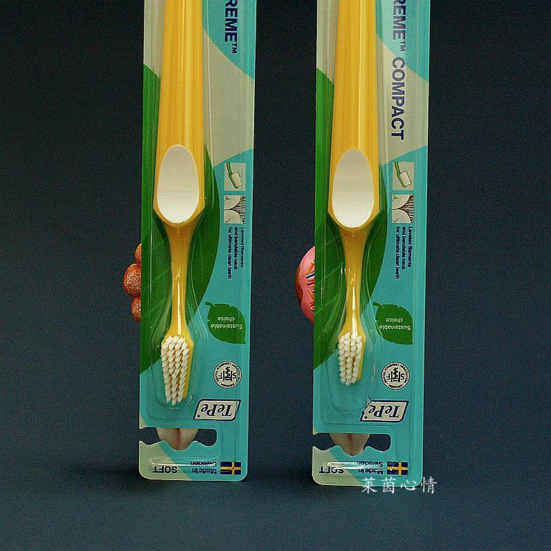 В наличии Шведская зубная щетка TePe с двойным слоем мягкой щетины Стандартная головка\Малая головка\Одиночная головка\Для пародонта\Послеоперационная зубная щетка\Скребок для языка