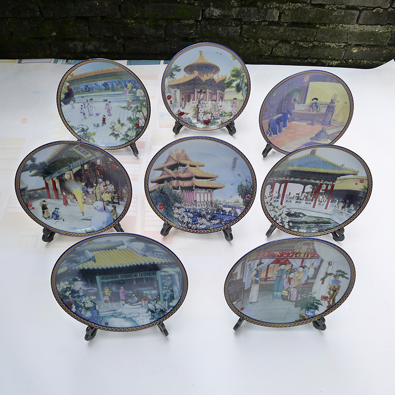 Цзиндэчжэнь фарфоровая декоративная тарелка, настенная тарелка, художественная тарелка - набор «Двенадцать красавиц» из «Сна в красном тереме»