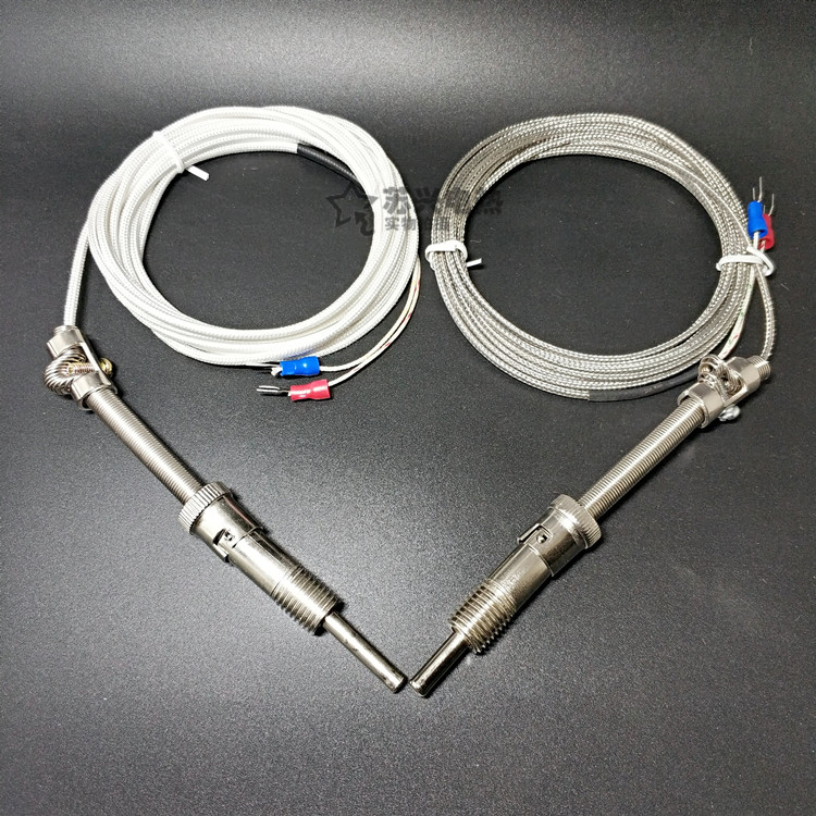 Термопара KE с пружинной нагрузкой WRNT-01 Датчик температуры с двойным сенсором Экранированный измерительный провод Зонд температурного контроллера