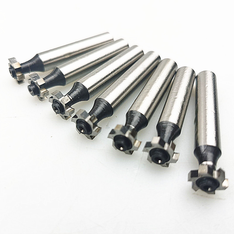 Полукруглый пазовый фрезер W6542 из быстрорежущей стали с прямым хвостовиком полумесяц 2.5X10 3X13 4X16 5X19 5X22