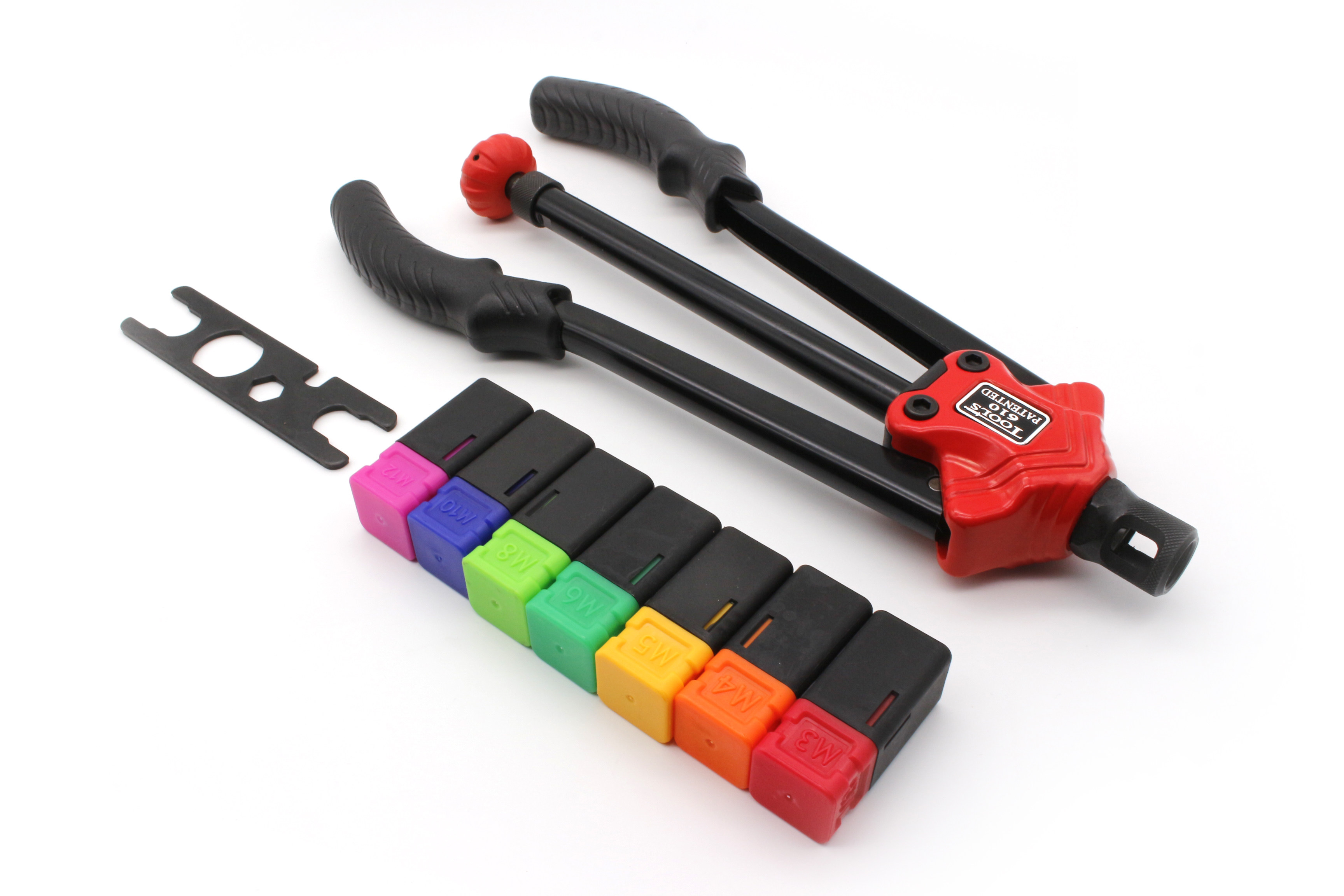 Ручной полуавтоматический заклепочник с двумя рукоятками для заклепочных гаек