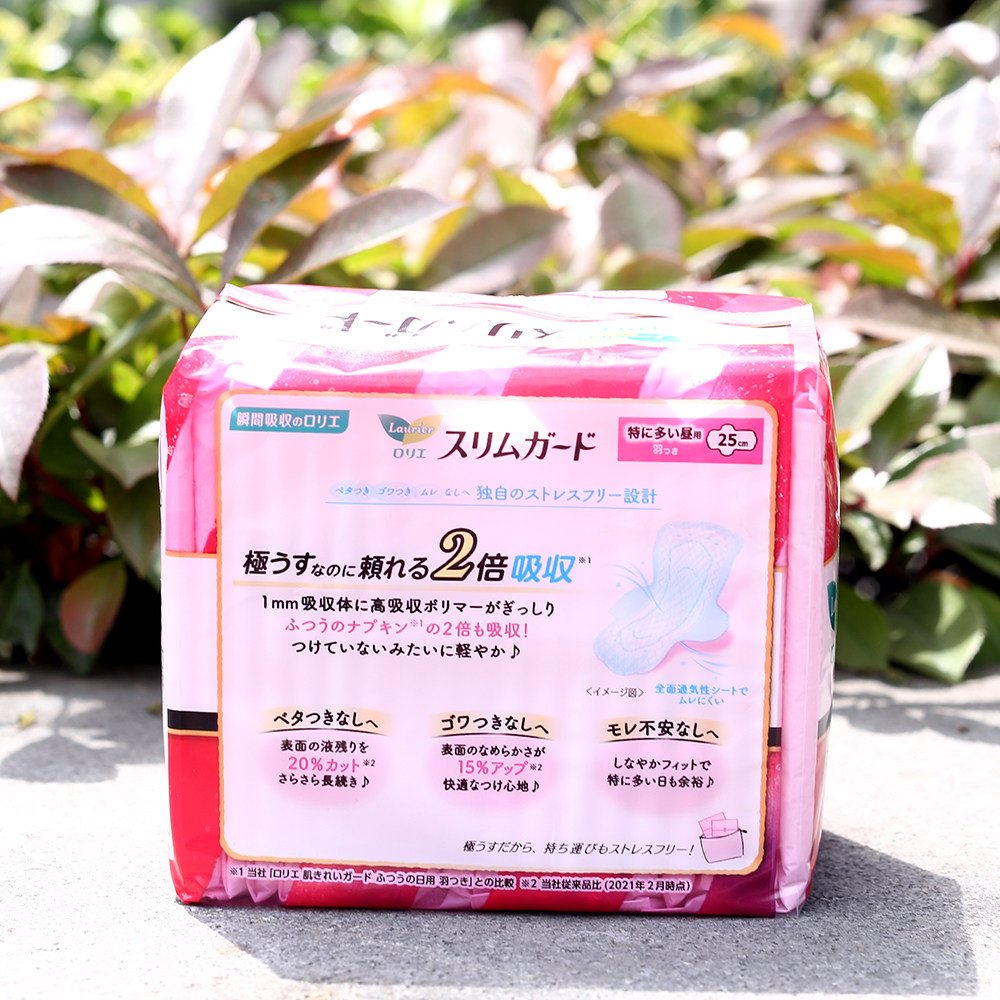 日用19片25cm 日本花王卫生巾 超薄1mm棉柔 零触感 日用无香 玫瑰