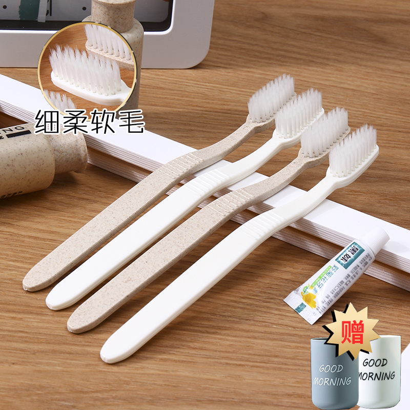 Одноразовая зубная щетка с мягкой щетиной и зубная паста 2-в-1 премиум класса для дома, путешествий, отелей и гостей