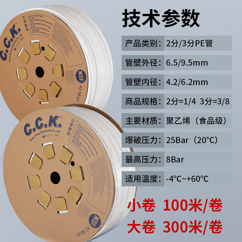 Домашний фильтр для воды 2-дюймовая PE труба, inline-устройство, питьевой фильтр, RO труба 1 м универсальная, пищевая серия CCK 3-дюйма