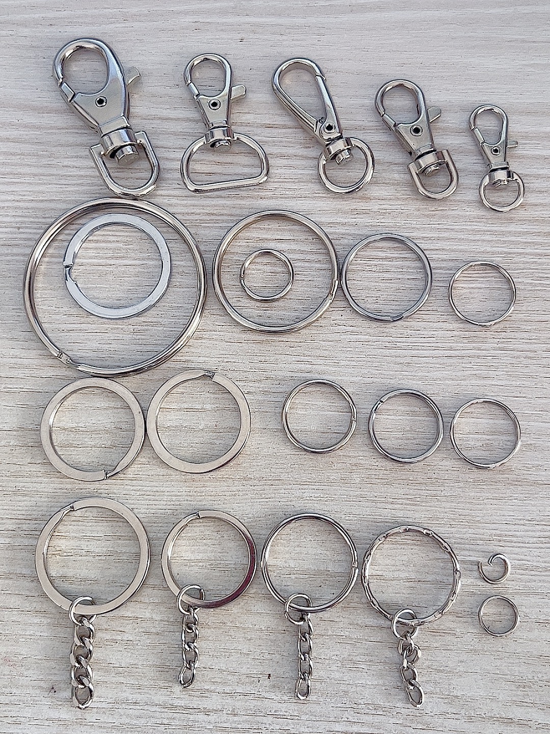 Кольцо для ключей Большое кольцо Некастомизированный шнурок Крепление из нержавеющей стали 304 Кольцо для штор Мужской автомобильный брелок Металл железо