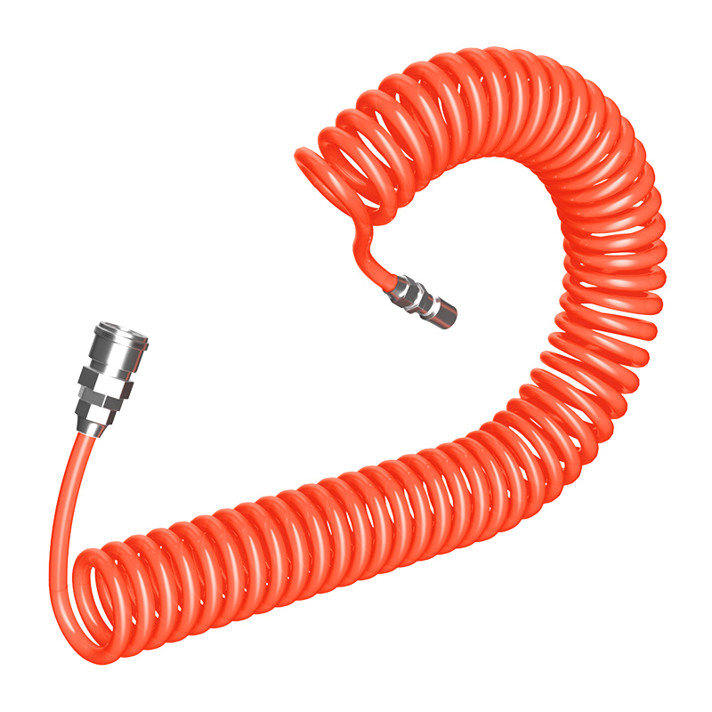 Полиуретановый пружинный воздушный шланг, спиральный телескопический шланг для компрессора, высоконапорный пневматический патрубок с быстросъемным соединением 8 мм