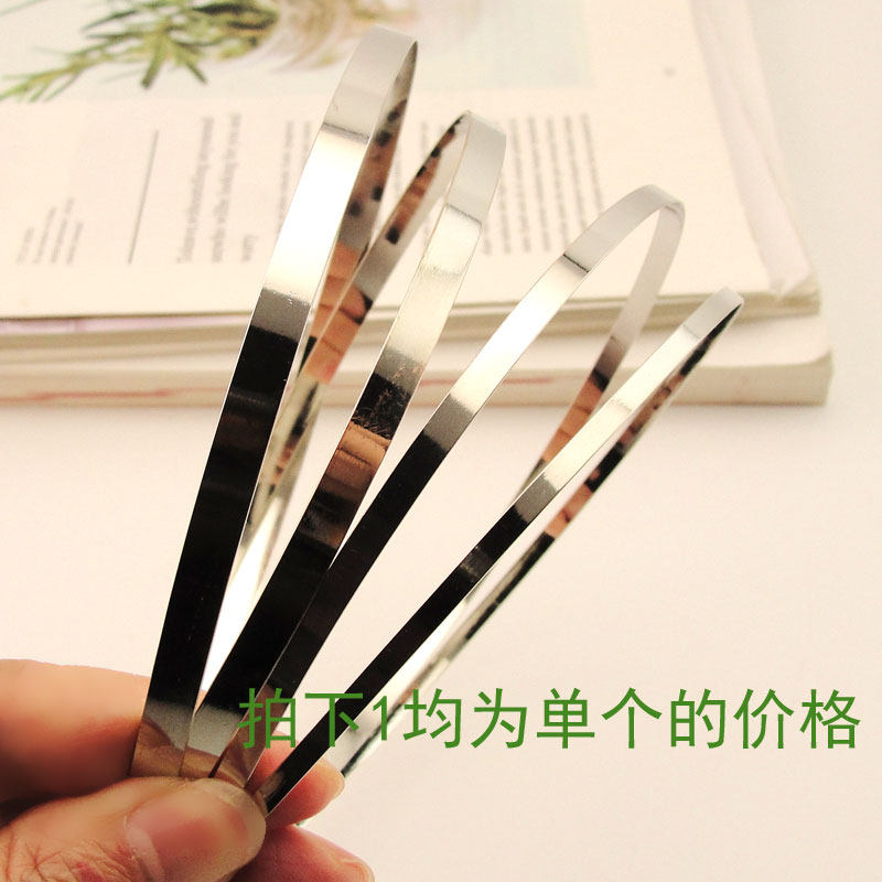 Основа для ободка DIY из нержавеющей стали, материалы для ободка из сплава, ручные украшения для волос, серебристая заколка, аксессуары для зажима волос