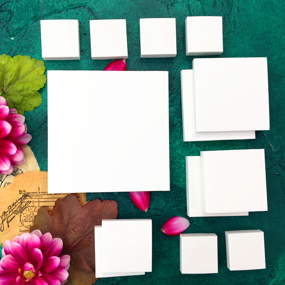白色正方形橡皮砖 DIY高端雕刻用橡皮砖 手工图章材料
