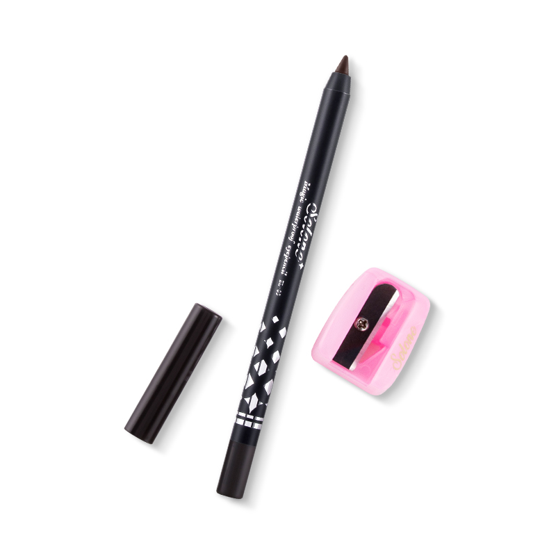 Оригинальный водостойкий гелевый карандаш для глаз Solone, стойкий, не размазывается, не выцветает, черный, кофе, золото, серебро с блестками