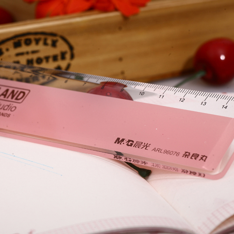 Линейка M&G расширенная и утолщённая, простой дизайн, 15 см, 20 см, однотонная, износостойкая, для студентов 96076