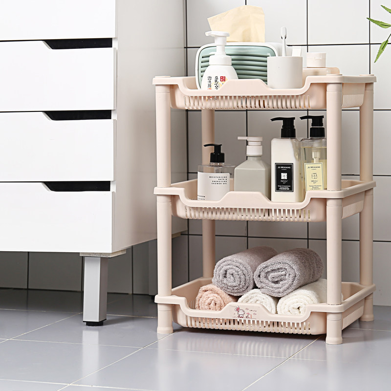 Пластиковая полка Jianan с треугольными ножками для ванной и кухни, многоуровневая напольная полка для хранения