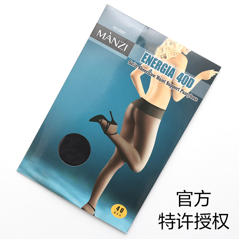 MANZI6091 Манзи оригинальные 40D удлинённые чёрные моделирующие колготки с T-клином для весны и осени