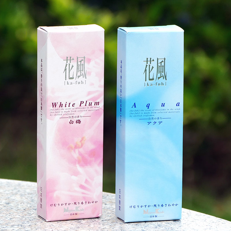 Японские благовония Shoyeido серия Hana-Kaze 8 ароматов: чистая вода, белая слива, кедр, бамбук Мосо, японские палочки для дома