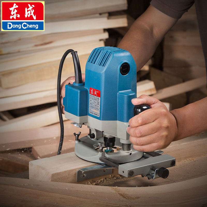 Dongcheng Electric Wood Milling Carving Machine Large Router Carving and Slotting Machine with Reversible Tenon Hole Function for Woodworking