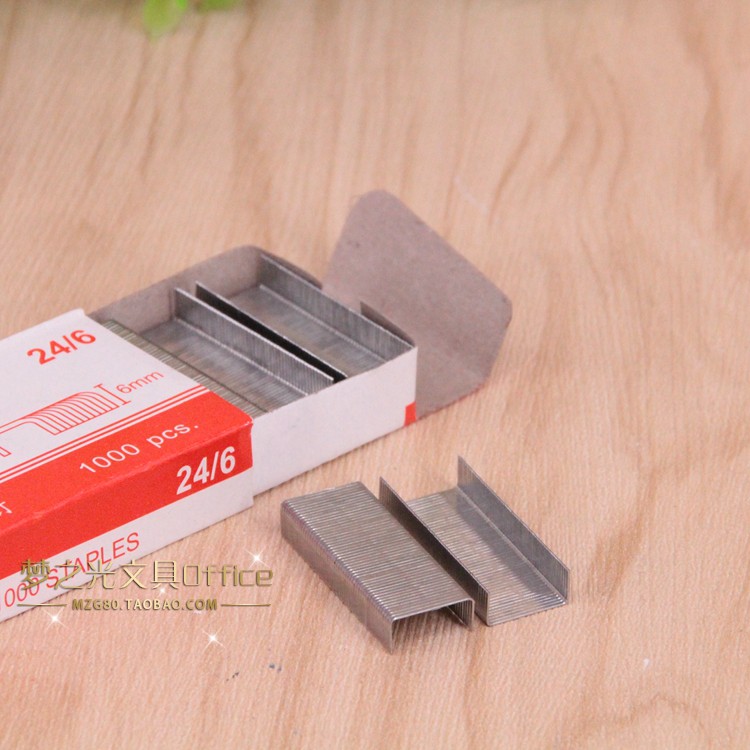 Скобы для степлера марки Шанхай, стандартные 12-го размера, 24/6, 1000 штук в упаковке