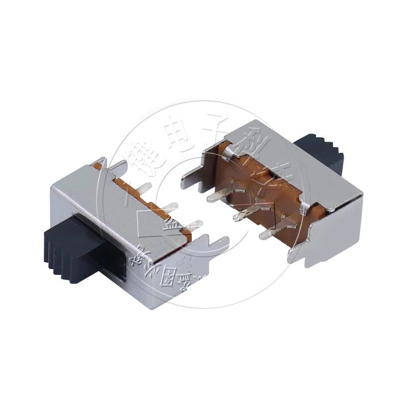 SS-12F02 (1P2T) переключатель игрушечный боковой с двумя положениями и различной высотой, один ряд с тремя контактами, вертикальный скользящий