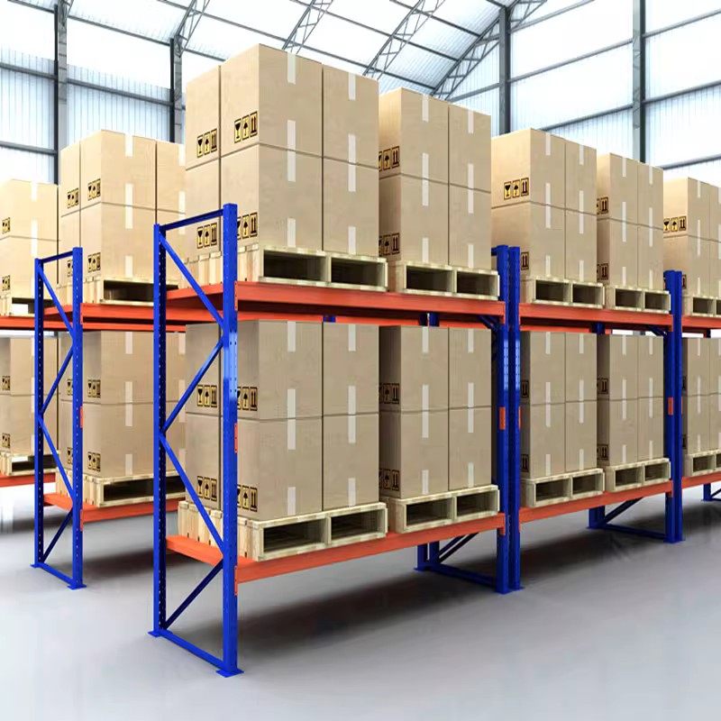 Тяжелая полочная система с балками для паллет, высокорослый крупный склад, многоуровневая для панелей и тканей с нагрузкой до одной тонны