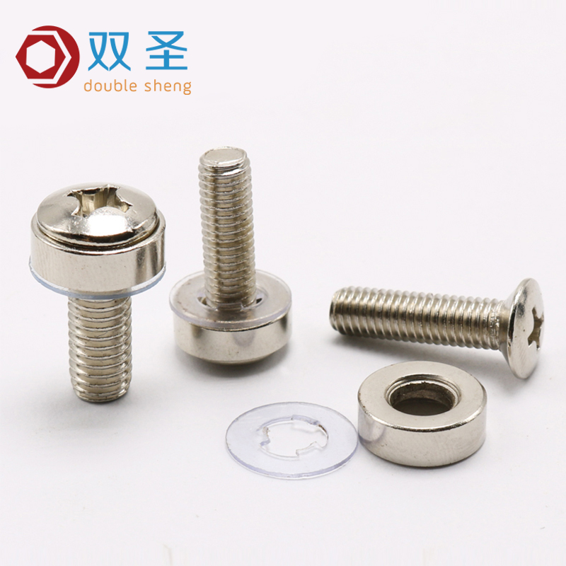 [M5M6] 304 нержавеющие стальные никелированные короночные винты, комплект короночных винтов для шкафов