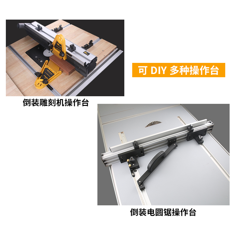 Universal Groove DeWalt IN Push Handle T-slot Fence Limit Upgrade Woodworking Slider Table Saw Inverted DIY Tool WuXin
