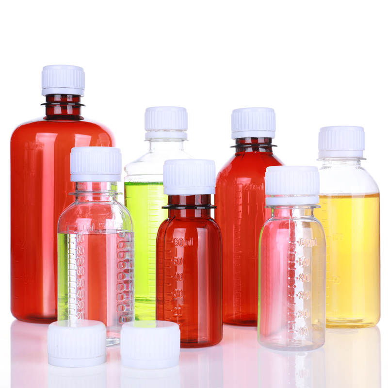 Утолщённая бутылка для спирта 60/100 мл с защитой от кражи, пластиковая бутылка с узким горлышком, образец, прозрачная PET бутылка для жидкостей, для дозирования