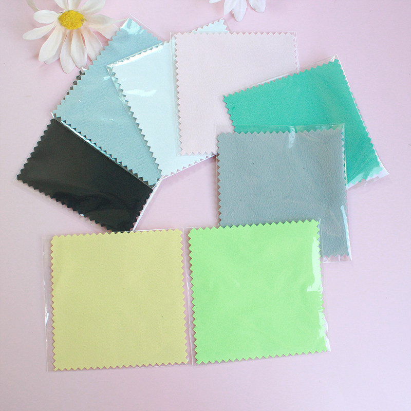 100 штук бесплатная доставка 8x8 см сверхтонкая микрофибра для полировки замшевые тряпки для серебра индивидуальная упаковка OPP без ворса