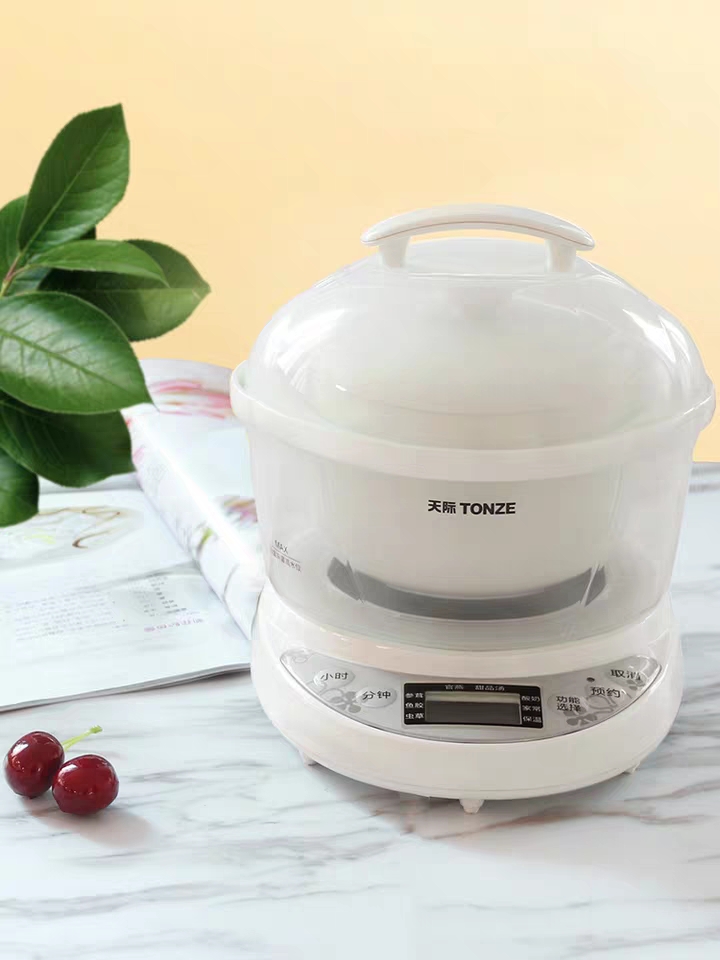 Tianji 7M полностью автоматический керамический мини-горшочек для варки птичьего гнезда на водяной бане с функцией умного таймера 0.7 л