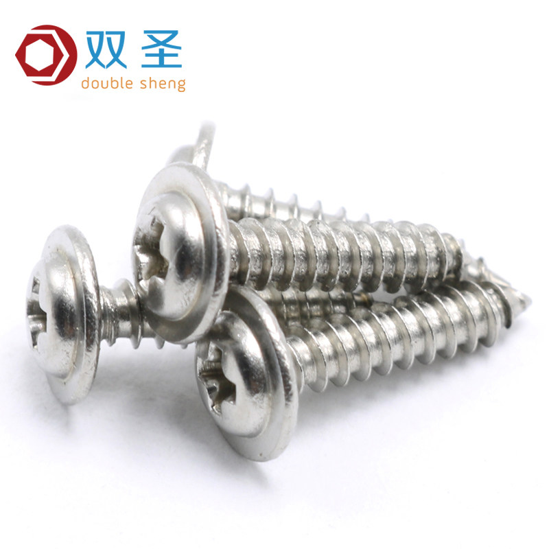 M1.7 M2 M2.3 M2.6 M3 M4 Stainless Steel 304 Round Head Self-tapping Screws with Washers