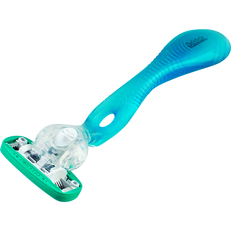 Комфортная женская бритва Shuqi с 1 лезвием - мягкое удаление чувствительных волос на интимных участках, ногах и всем теле с 5-слойным лезвием