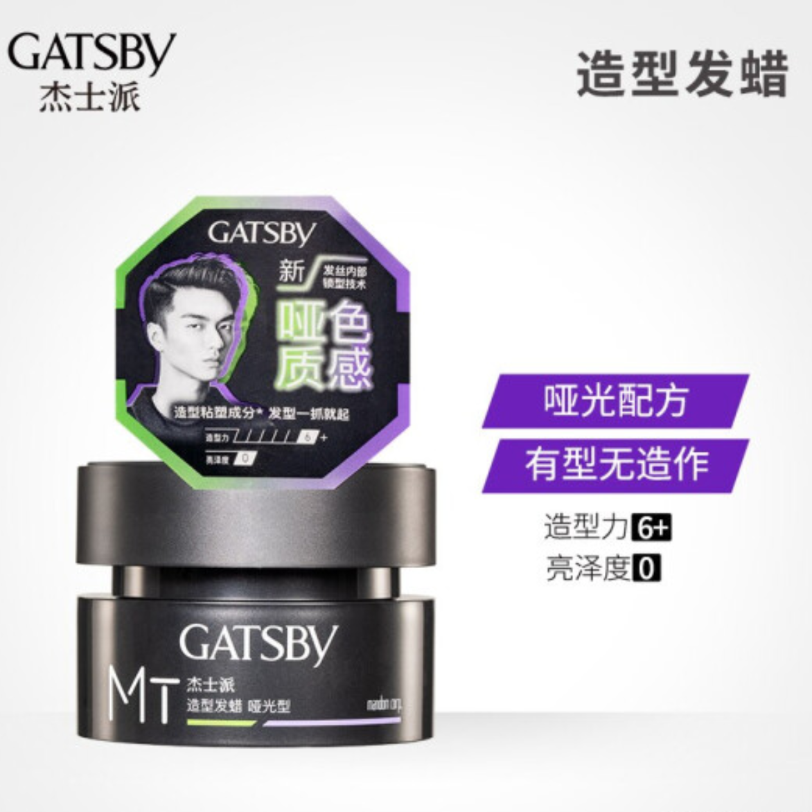 Восковая паста для укладки волос JieShiPai Matte 80 г - долговременная глина для мужчин, естественный объем с легким ароматом для женщин