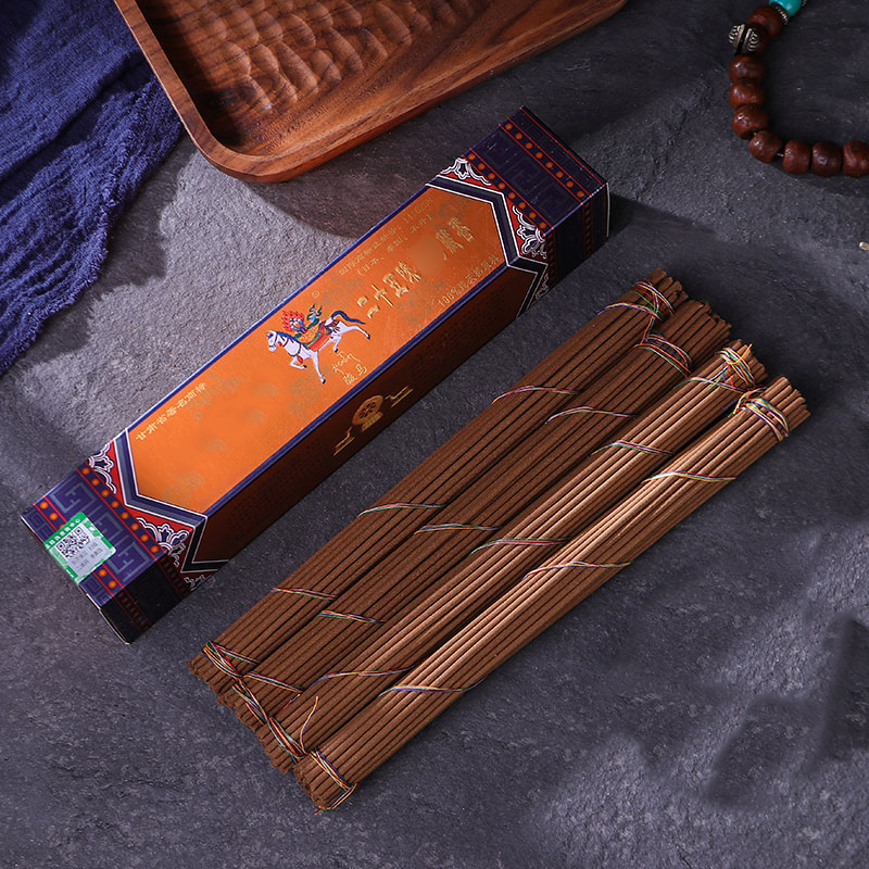 Тибетское благовоние для подношений Будде - лежачее благовоние с ароматом скакуна, 25 травяных ингредиентов, ручной работы, натуральное тибетское благовоние Лапулэн для дома