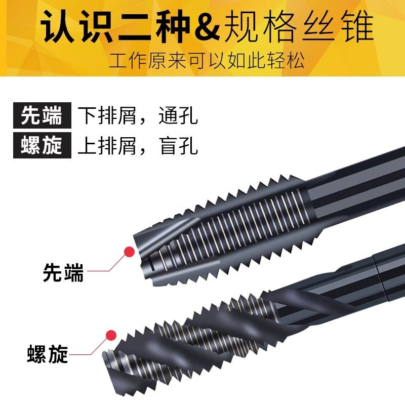 Нитридированные машинные метчики для нержавеющей стали с передней спиралью M3 M4 M5 M6 M8 M10 M12