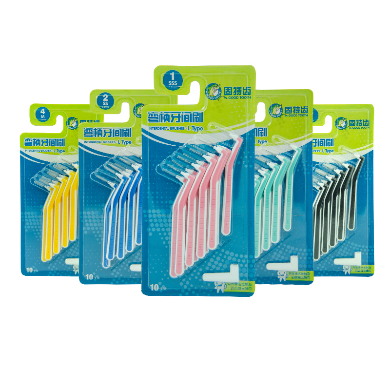 Зубные щетки для ортодонтических межзубных промежутков Gutech, набор 10 шт для удаления налёта и очистки, детская ортодонтическая щётка