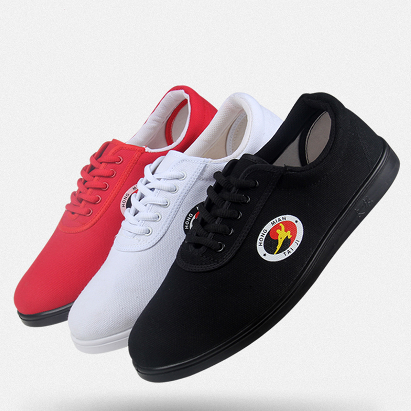 Хунмянь Тайцзи Обувь Холщовая для Весны и Лета Мужская, Женская и Детская Обувь для Боевых Искусств Утолщённая с Мягкой Подошвой