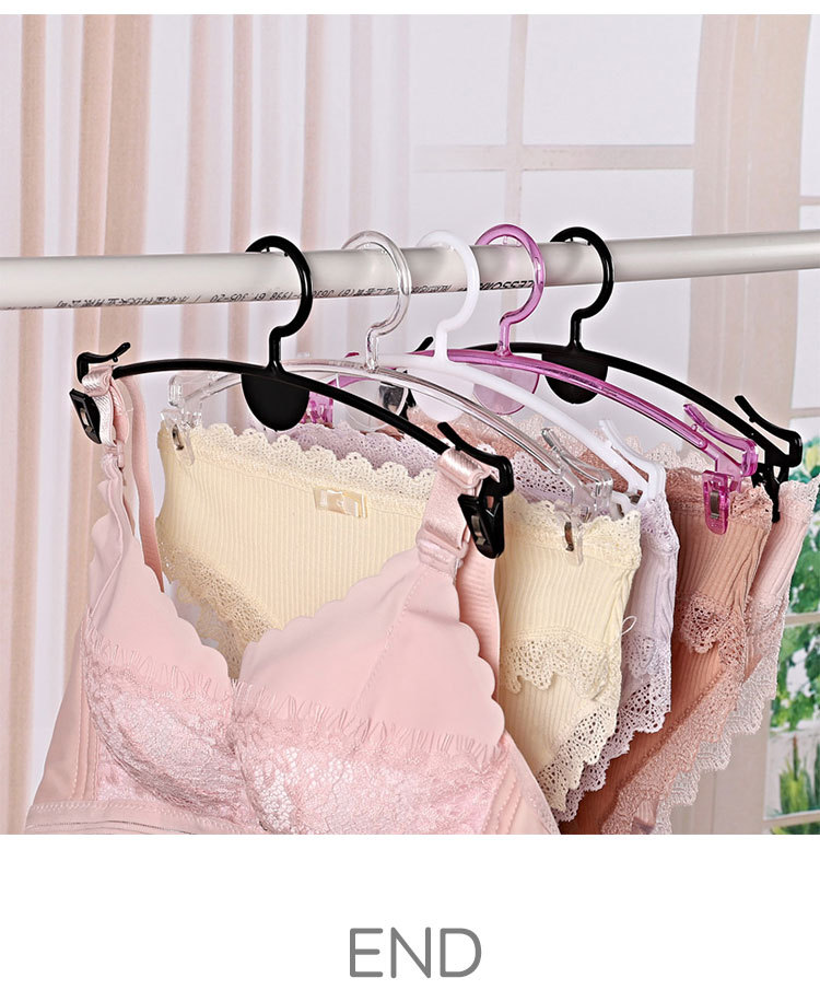 Пластиковая вешалка для белья с зажимами, противоскользящая, для бюстгальтеров, детское бельё, стойка для демонстрации в магазине