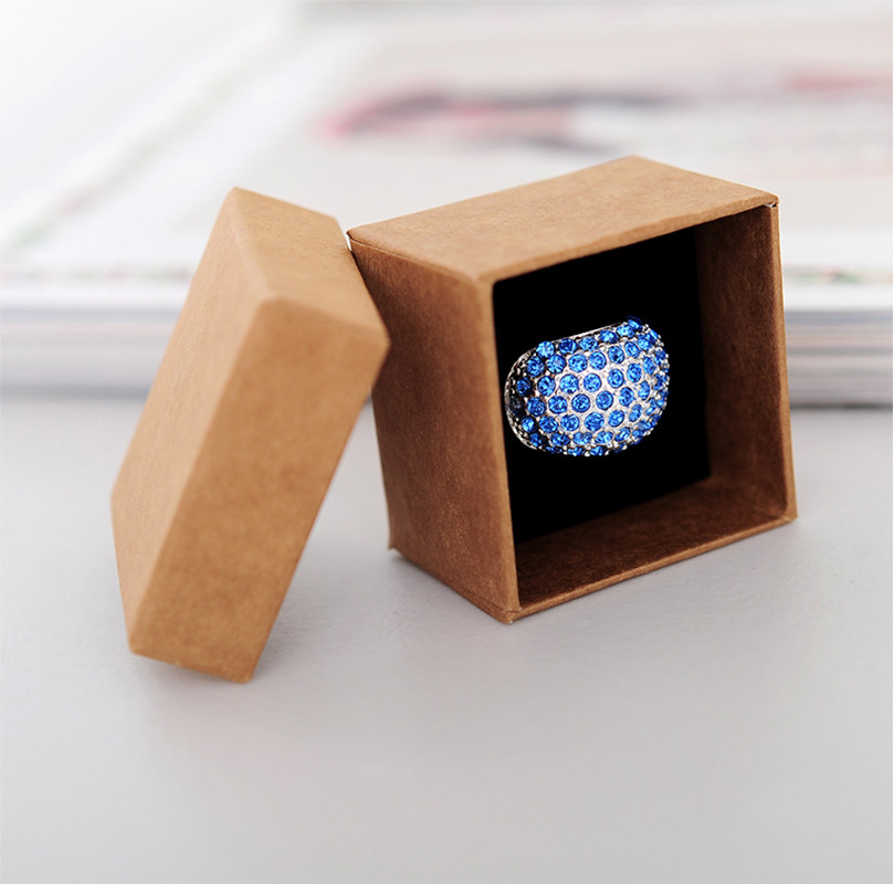 Индивидуальная коробка для украшений в стиле принцессы европейского ретро из крафт-бумаги для колец и сережек