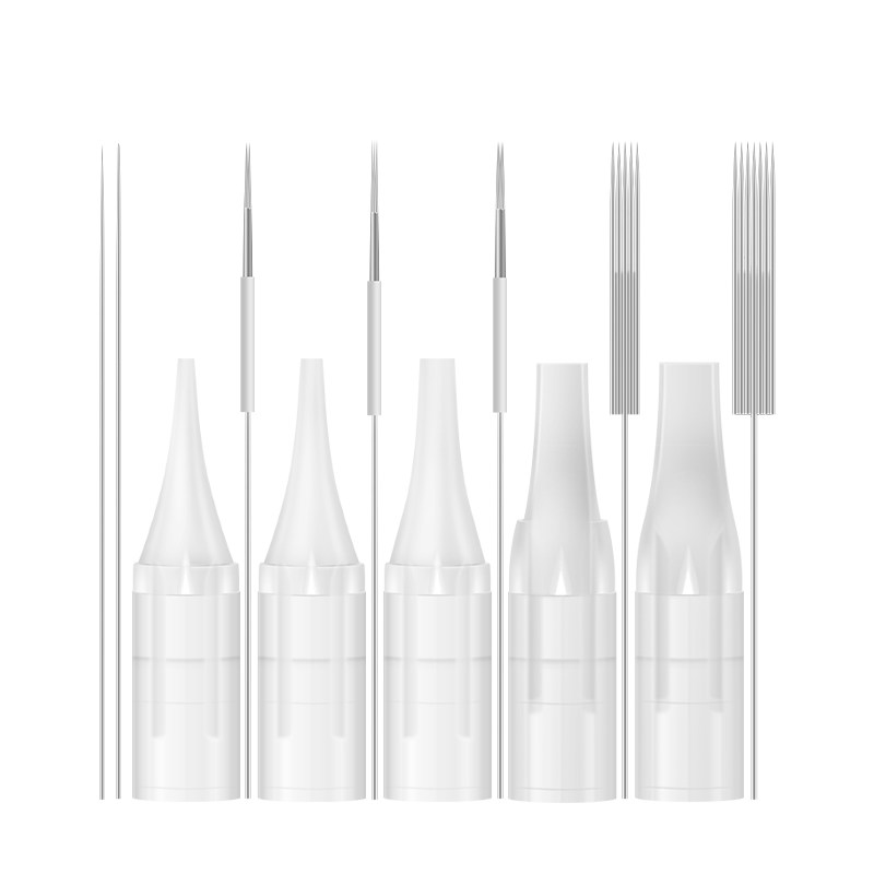 Large Microblading Eyebrow and Lip Blushing Single Needle Caps, Five-Needle and Three-Needle Caps for Microblading Machines
