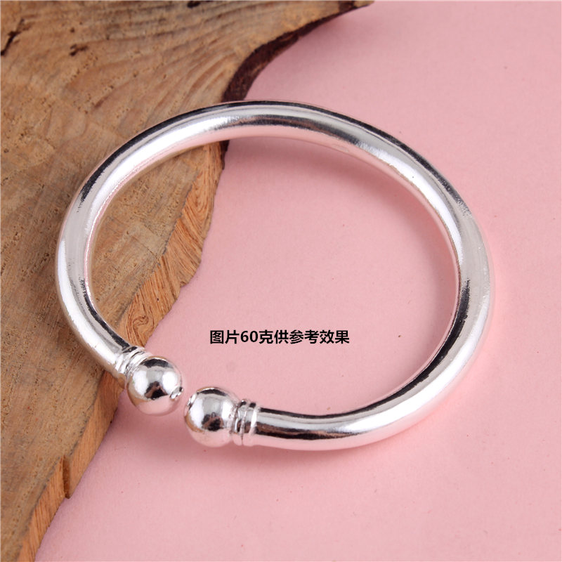Ручная работа ювелира 999 чистого серебра женский браслет круглый дизайн, содержание серебра 99.9%