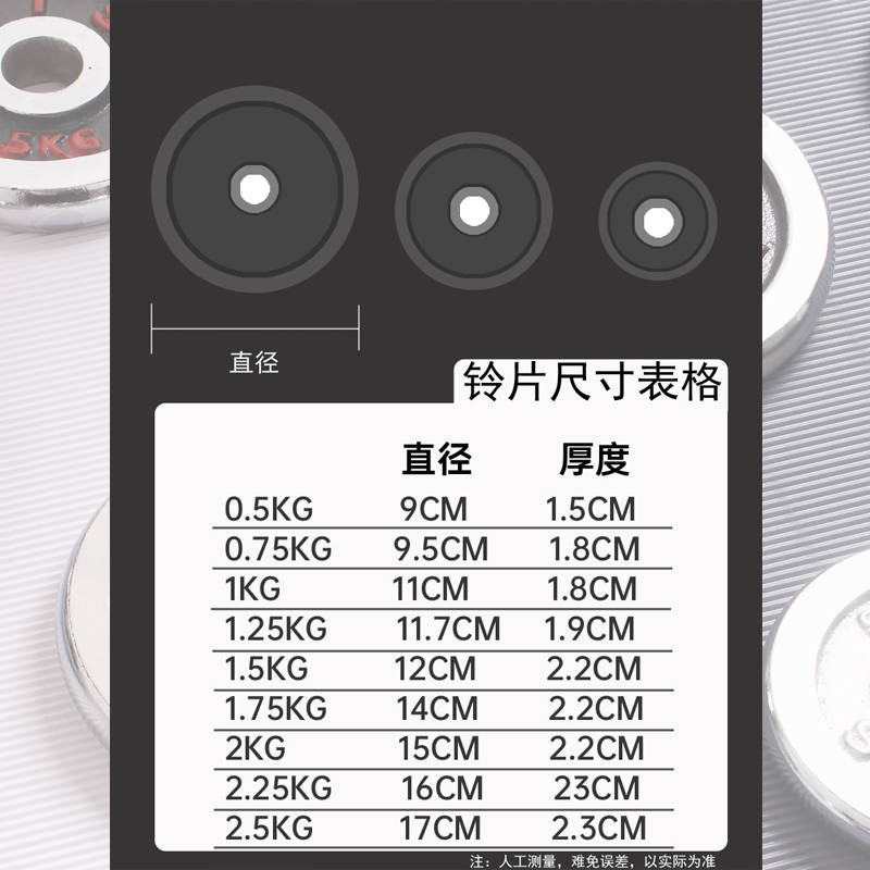 Диски для гантелей и штанг с маленьким отверстием, серебряное электропокрытие, диск KIS с черным фоном и красными буквами, аксессуары для домашнего фитнеса