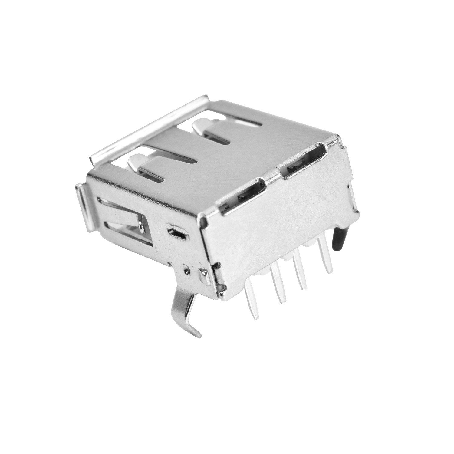 AF 90-градусный USB-гнездовой разъем TYPE-A стандартный интерфейс для данных и питания с металлическим корпусом и медными контактами DIP