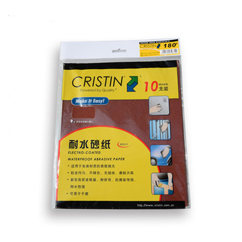 Водостойкая шлифовальная бумага German Christine для ремонта стен, подходит для влажной и сухой шлифовки, 10 штук