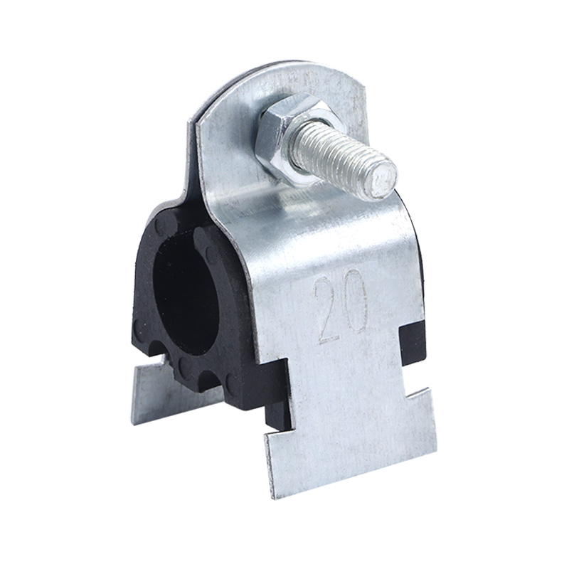 C-образный стальной зажим для труб, оцинкованный P-образный зажим для труб, C-образный изолированный пучок труб, сейсмостойкий зажим для труб, P-образная скоба с черной внутренней втулкой