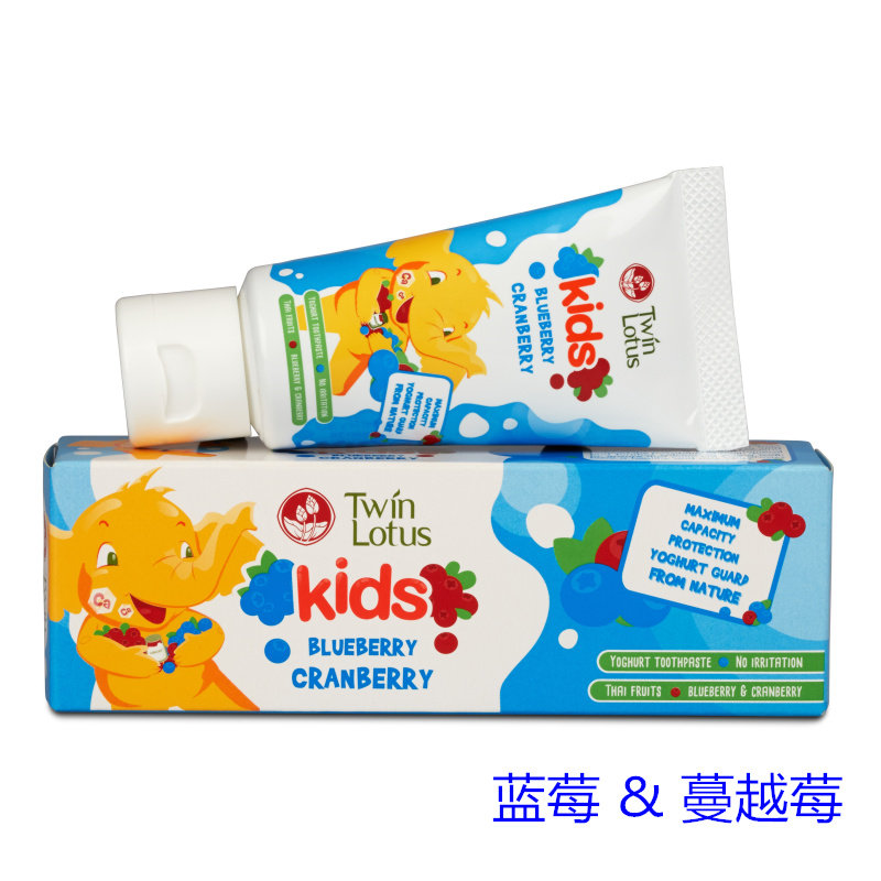 Оригинальная тайская детская фруктовая зубная паста Double Lotus с йогуртом на выбор: манго, апельсин, дыня, клубника, черника