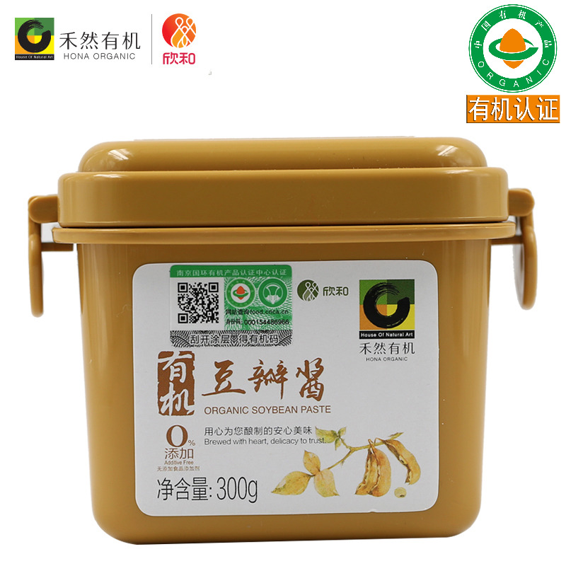 Органический соус из ферментированных бобов Шаньдун Хэ Жань 300 г / соевый соус для тушения мяса и овощей
