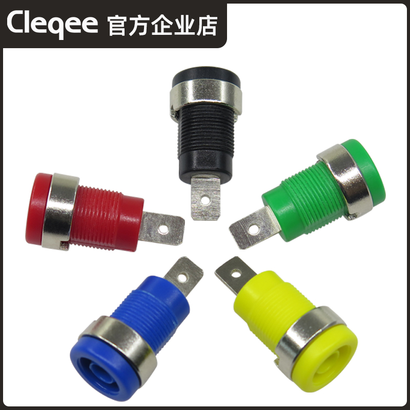 Разъём для бананового штекера 4 мм, женский, панельный, силовая розетка из чистой меди с защитой от высокого напряжения для приборов