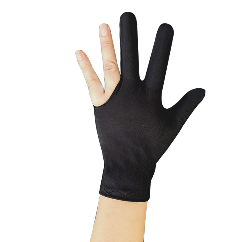 Бильярдная перчатка с открытыми тремя пальцами, белый хлопок, профессиональная для судей, универсальный размер, унисекс