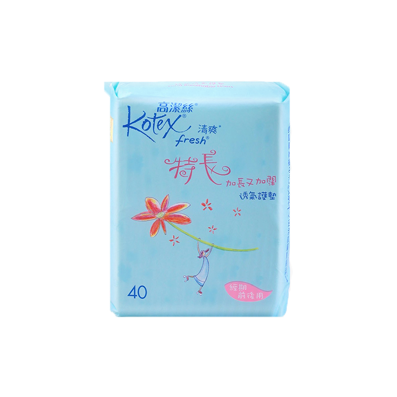 Гонконгская версия импортированных Kotex свежих длинных дышащих прокладок 40 шт*2 упаковки оригинал
